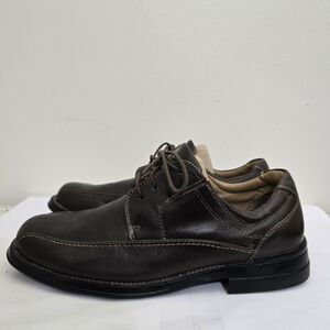 ralph lauren CHAPS size‎ 9 Brown Leather Stitched Casual Classic Derby Shoes